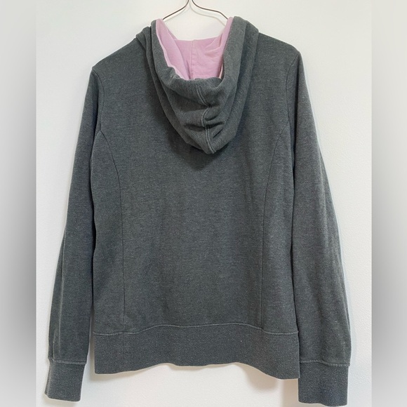 The North Face Charcoal Jacket with Lavender Trim - Picture 5 of 6